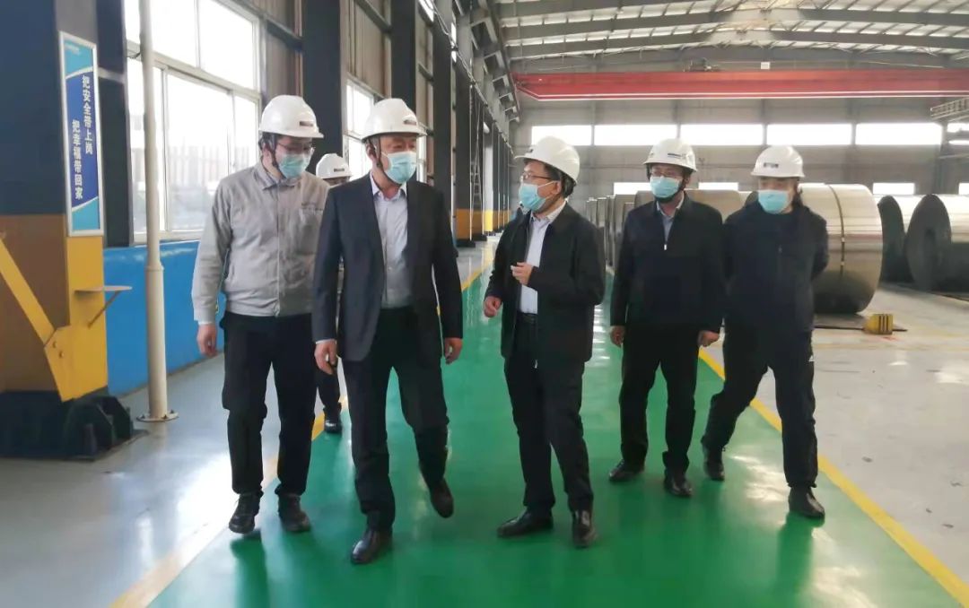 博興縣委常委、宣傳部部長、副縣長孫希軍一行到匯鑫集團視察企業(yè)復工復產